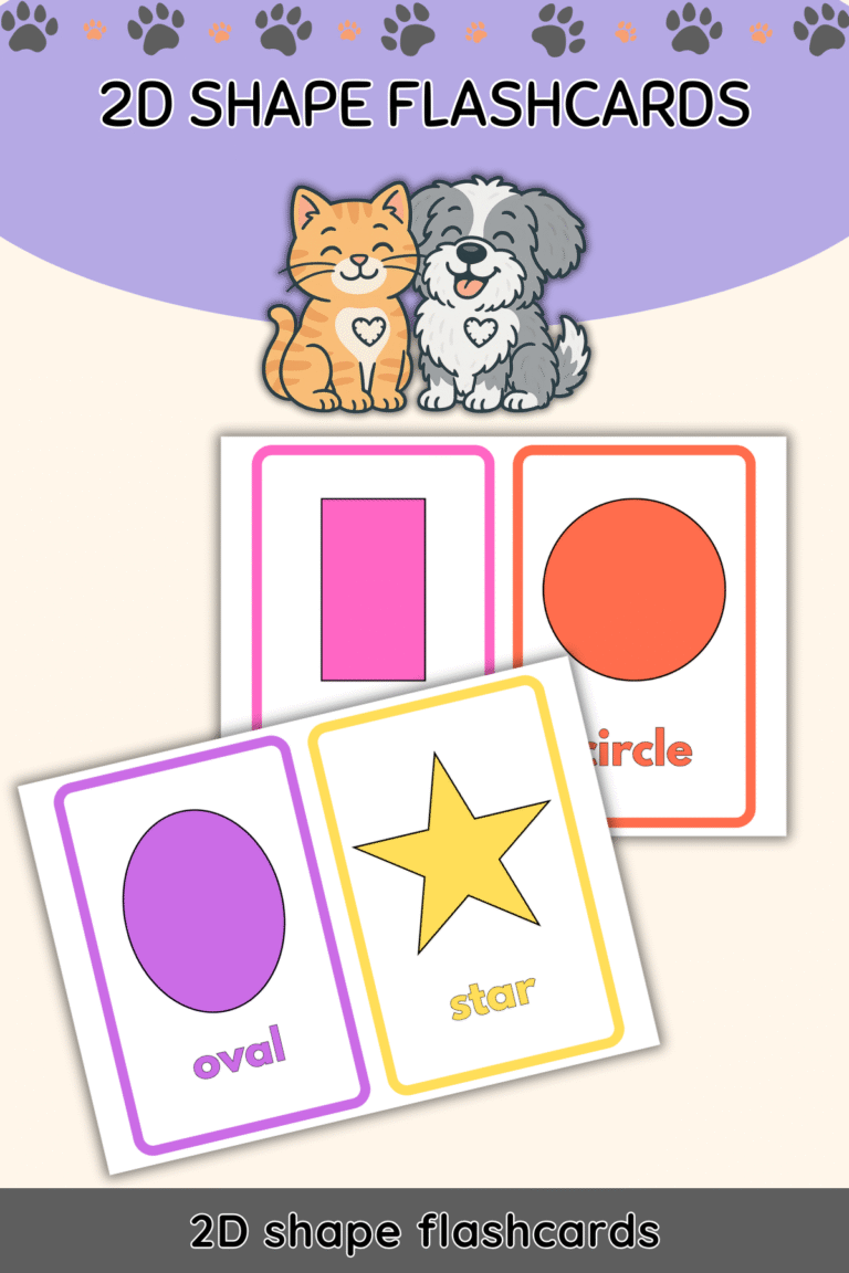 2D shape flashcards
