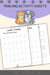 Letters, Numbers, and Shapes Tracing Activity Pack