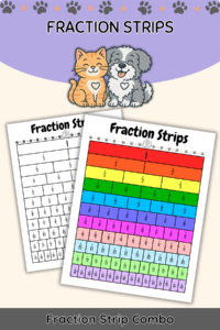 Free Printable Fraction Strips – Color & Black-and-White