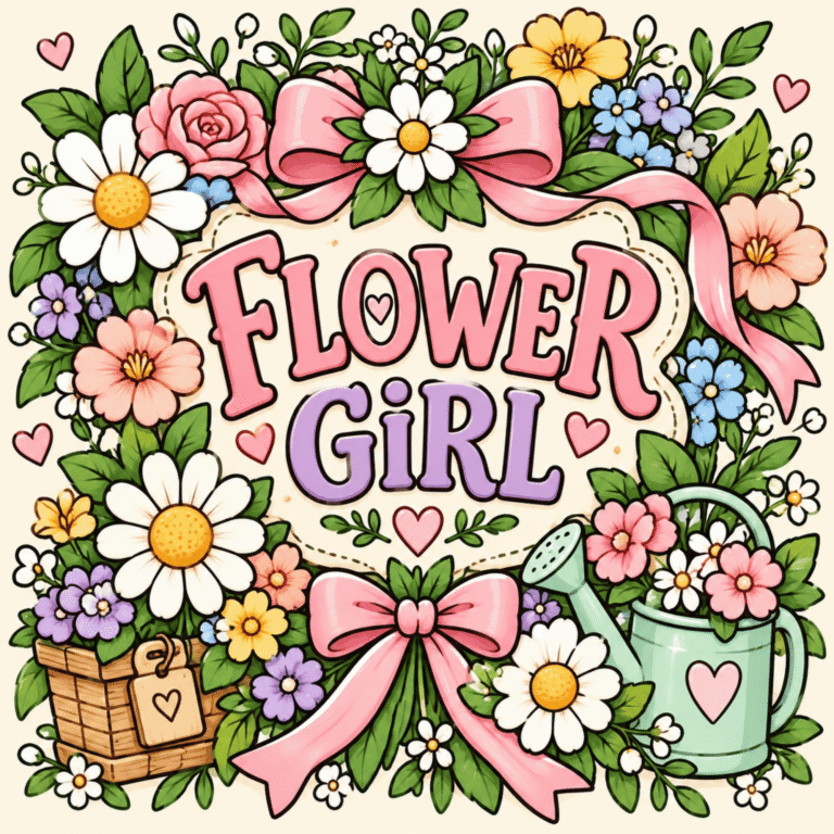 Flowers everywhere! 🌸🎀 Flower Girl is a cheerful printable Bold & Easy coloring book filled with oversized blooms, cute garden treasures and plenty of room to get creative.