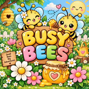 These little bees have things to do! 🐝🌼 Busy Bees is a free 10-page Bold & Easy printable coloring book filled with honey, flowers, gardening, baking and two ridiculously busy little bees.