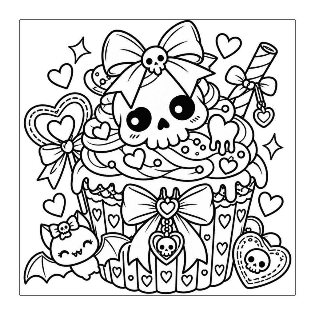 Gothic Treats — Bold & Easy Coloring Book