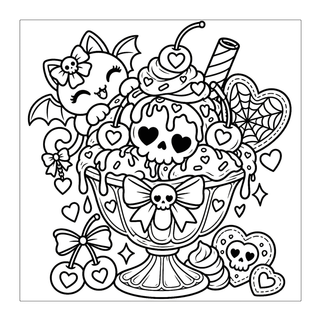 Gothic Treats — Bold & Easy Coloring Book