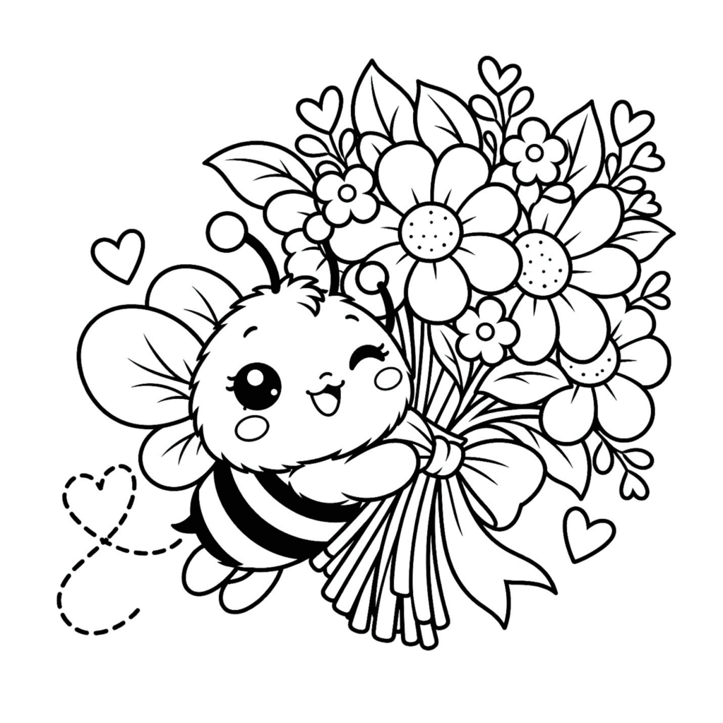 These little bees have things to do! ππΌ Busy Bees is a free 10-page Bold & Easy printable coloring book filled with honey, flowers, gardening, baking and two ridiculously busy little bees.