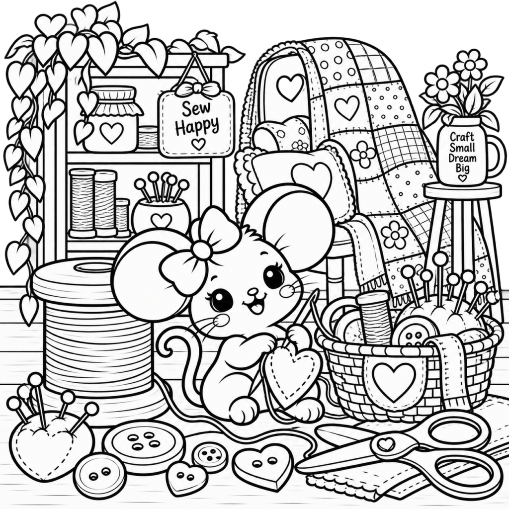 Little Mouse House — Bold & Easy Coloring Book