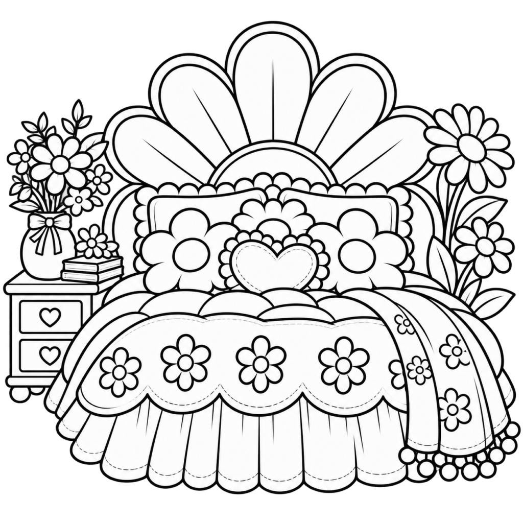 Fluffy beds, chunky blankets and the coziest little spaces. 🛏️🎀 Cozy Bedrooms is a Bold & Easy printable coloring book filled with relaxing bedroom scenes just waiting for your colors.