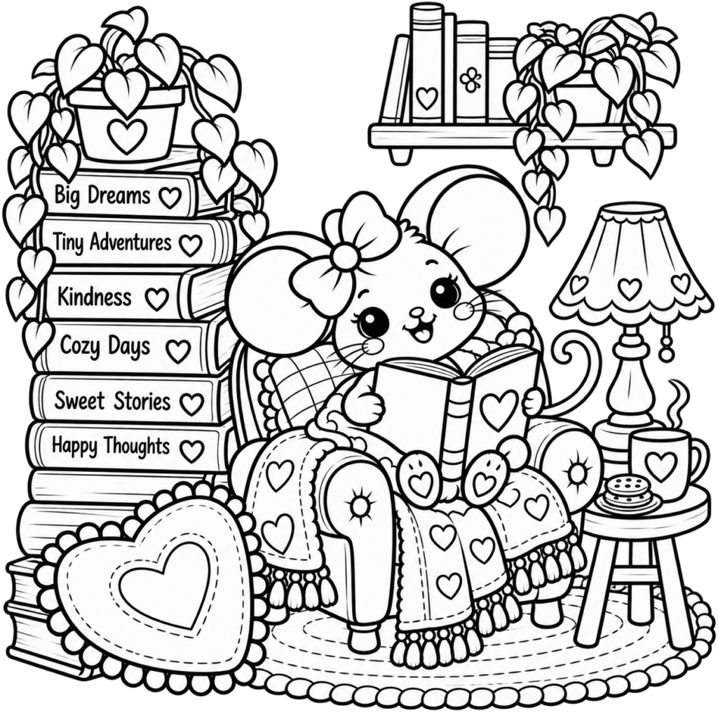 Little Mouse House — Bold & Easy Coloring Book