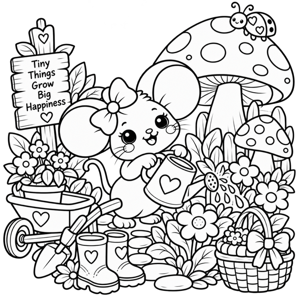 Little Mouse House — Bold & Easy Coloring Book