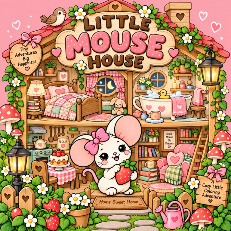 Little Mouse House — Bold & Easy Coloring Book