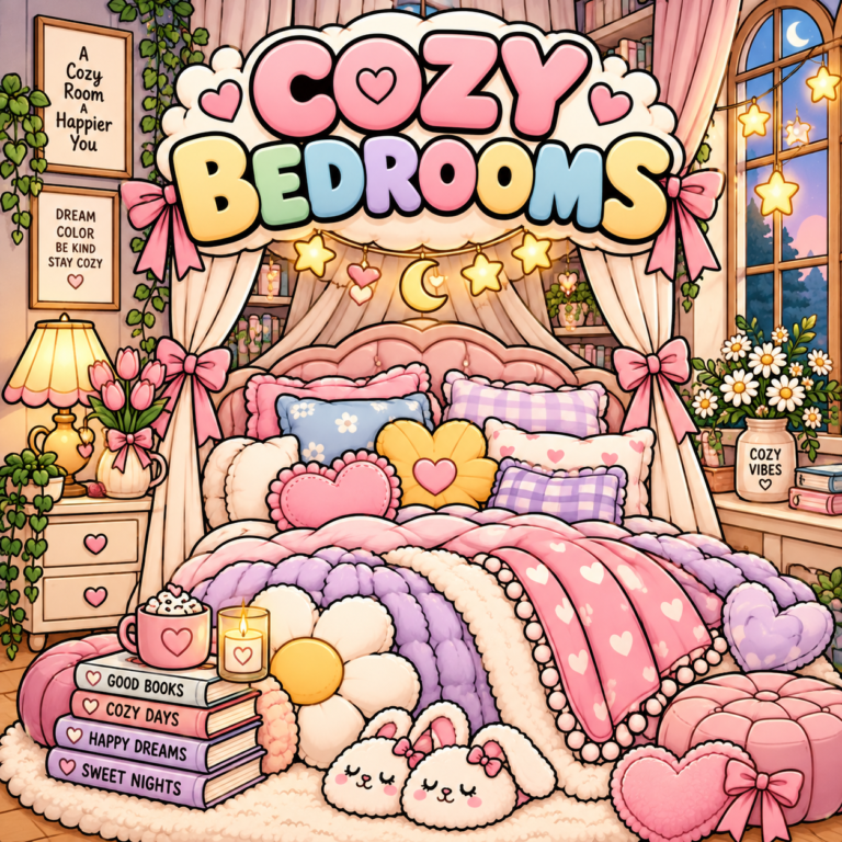 Fluffy beds, chunky blankets and the coziest little spaces. 🛏️🎀 Cozy Bedrooms is a Bold & Easy printable coloring book filled with relaxing bedroom scenes just waiting for your colors.